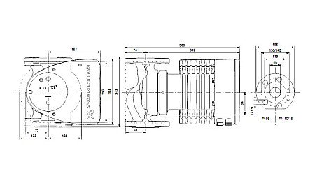 POMPA RECIRCULARE GRUNDFOS MAGNA1 65-100 F N 340 CORP INOX 99221397 [2]