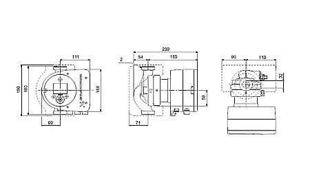 POMPA RECIRCULARE GRUNDFOS MAGNA3 32-100 N 180 CORP INOX 97924344 [2]