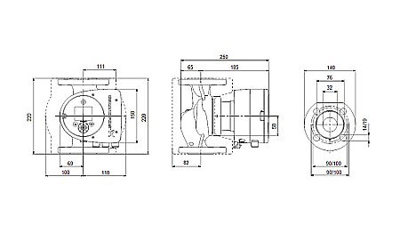 POMPA RECIRCULARE GRUNDFOS MAGNA3 32-60 F N 220 CORP INOX 98333856 [2]