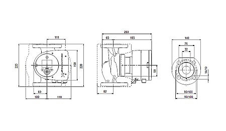 POMPA RECIRCULARE GRUNDFOS MAGNA3 32-80 F N 220 CORP INOX 98333876 [2]