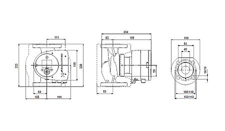 POMPA RECIRCULARE GRUNDFOS MAGNA3 40-40 F N 220 CORP INOX 97924347 [2]