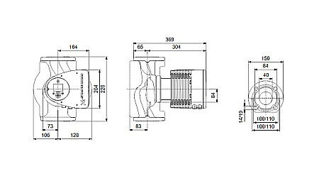 POMPA RECIRCULARE GRUNDFOS MAGNA3 40-100 F N 220 CORP INOX 97924350 [2]