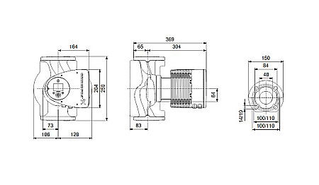 POMPA RECIRCULARE GRUNDFOS MAGNA3 40-150 F N 250 CORP INOX 97924352 [2]