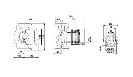 POMPA RECIRCULARE GRUNDFOS MAGNA3 40-180 F N 250 CORP INOX 97924353 [2]