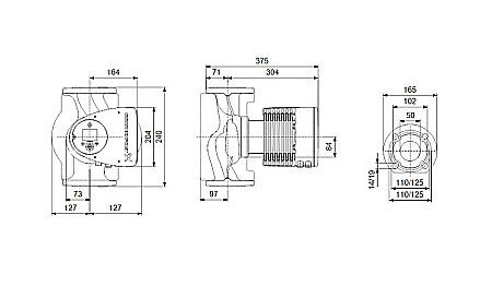 POMPA RECIRCULARE GRUNDFOS MAGNA3 50-80 F N 240 CORP INOX 97924356 [2]