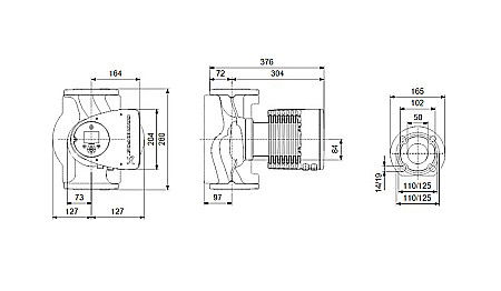 POMPA RECIRCULARE GRUNDFOS MAGNA3 50-100 F N 280 CORP INOX 97924357 [2]