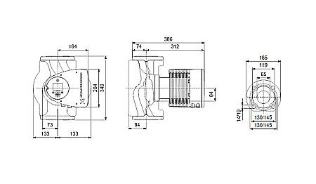POMPA RECIRCULARE GRUNDFOS MAGNA3 65-60 F N 340 CORP INOX 97924362 [2]