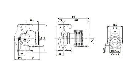 POMPA RECIRCULARE GRUNDFOS MAGNA3 65-120 F N 340 CORP INOX 97924365 [2]