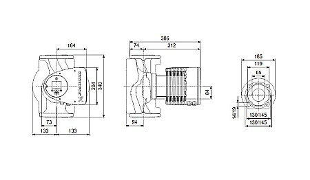 POMPA RECIRCULARE GRUNDFOS MAGNA3 65-150 F N 340 CORP INOX 97924366 [2]