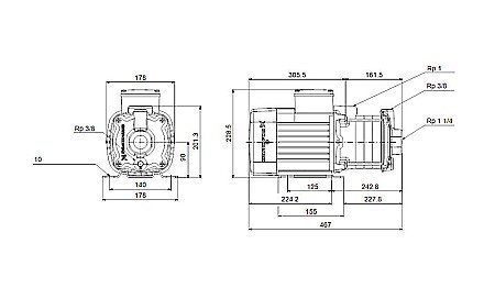 Pompa apa centrifuga multietajata Grundfos CM 5-7 220V 97516573 [3]
