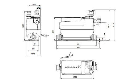 Pompa apa murdara cu tocator Grundfos  Sololift 2 C-3 97775317 [2]