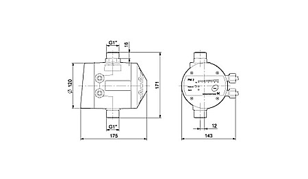 Presostat electronic Grundfos PM2 1,5-5 bar 96848740 [1]