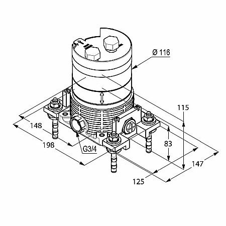 Sistem ingropat Kludi Flexx Boxx pentru baterii freestanding 88088 Kludi [1]