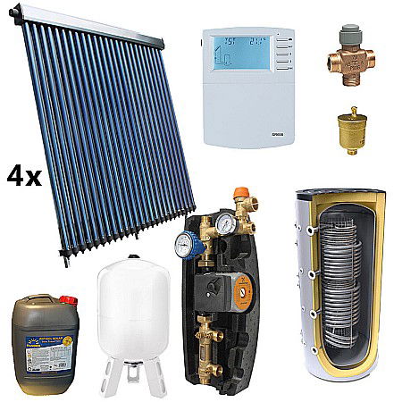 Termice - KIT PANOURI SOLARE APA CALDA SI INCALZIRE 100MP PANOSOL C.400