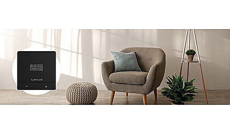 TERMOSTAT SALUS EASY230B NEPROGRAMABIL CU FIR NEGRU 230V PENTRU CENTRALA [1]