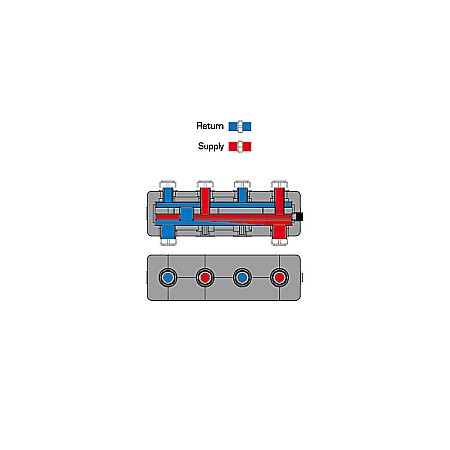 BUTELIE DE EGALIZARE TERMOIZOLATA PENTRU 2 GRUPURI DE CIRCULATIE CU SEPARATOR HIDRAULIC GMA521 ESBE 6600 1600 [1]