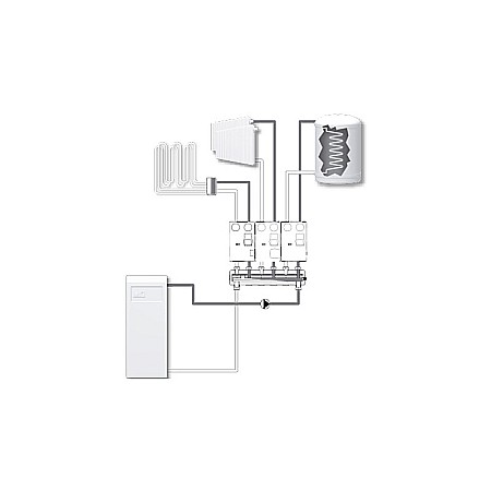 DISTRIBUITOR COLECTOR TERMOIZOLANT PENTRU 2 GRUPURI DE CIRCULATIE GMA421 ESBE 6600 1200 [2]
