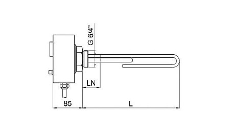 REZISTENTA ELECTRICA REGULUS 2.4KW CU TERMOSTAT 11/2 L420MM CU TERMINAL NEINCALZIT 15168 [1]