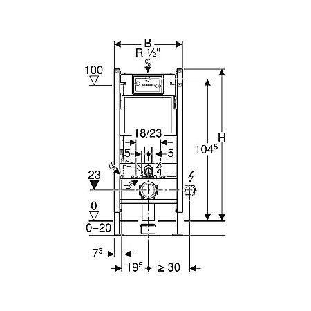 REZERVOR WC INGROPAT DUOFIX DELTA UP320 SET FIXARE FARA CLAPETA GEBERIT [3]