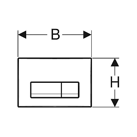 CLAPETA ACTIONARE DUBLA GEBERIT DELTA50 NEGRU MAT 115.119.14.1 [2]
