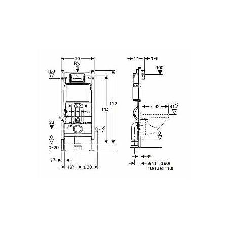 REZERVOR WC INCASTRAT PREPACK GEBERIT UP100/DELTA 20 CR/FIX/INSON 45813421 [1]