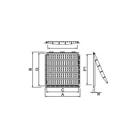 Gratar fonta 55x33x33 clasa c250 plana [4]
