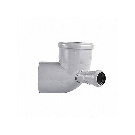 Canalizare interioara si exterioara - Cot pp 110-50-90 stanga Easykit