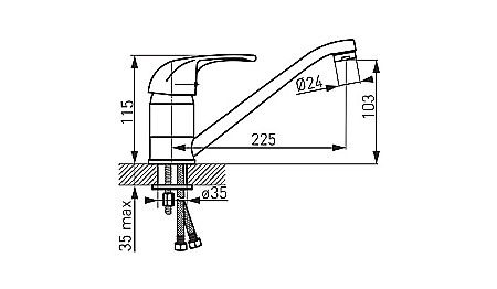 BATERIE LAVOAR FERRO BVA4 STATIVA VASTO 225MM [1]