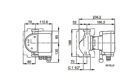 POMPA CIRCULATIE ELECTRONICA BIRAL MODULA 25-10 180 RED 180MM 230V ROTOR UMED PENTRU INSTALATII INCALZIRE [2]