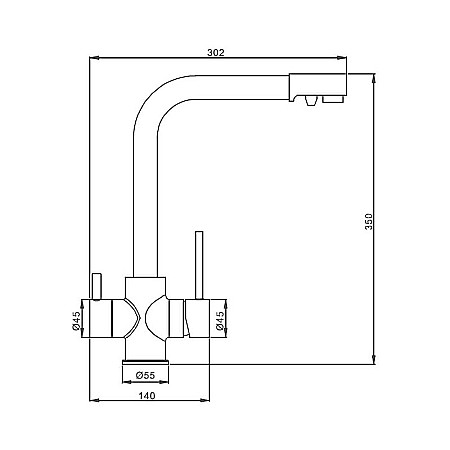 BATERIE BUCATARIE 3 CAI CROM SATINAT PENTRU OSMOZA INVERSA SI SISTEME DE FILTRARE [2]