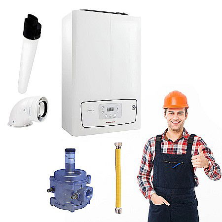 Pachete promotionale - Pachet centrala termica pe gaz Immergas Victrix Tera 24/28 cu regulator gaz si racord