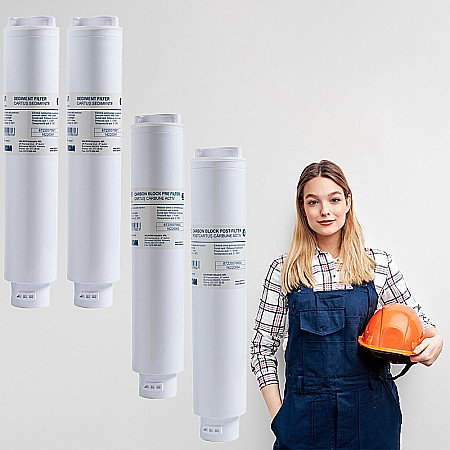 Accesorii consumabile osmoza inversa - Pachet rezerve osmoza inversa 600GPD Aquapur Valhoh Valrom recomandat pentru 6 luni fara membrana