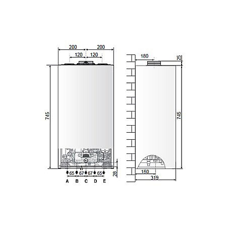 CENTRALA TERMICA PE GAZ IN CONDENSARE CHAFFOTEAUX INOA S 24 SCHIMBATOR OTEL INOX KIT EVACUARE INCLUS [5]