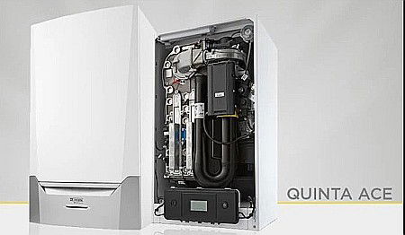 CENTRALA TERMICA PE GAZ IN CONDENSATIE REMEHA QUINTA ACE 65 PL DOAR INCALZIRE FARA VANA CU 3 CAI KIT EVACUARE INCLUS [4]