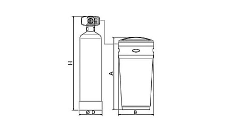 Statie dedurizare apa Soft 37 Simplex Q=2,5 MC/H cu by-bass AQUA09110037025 Aquapur Valhoh Valrom [5]