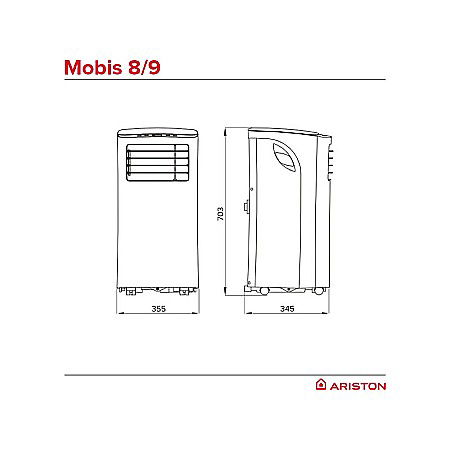 APARAT AER CONDITIONAT PORTABIL ARISTON MOBIS 8, 8000 BTU [4]
