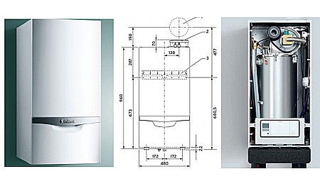 CENTRALA TERMICA PE GAZ IN CONDENSARE VAILLANT ECOTEC PLUS VU OE 806/5-5 80 KW KIT DE EVACUARE INCLUS DOAR INCALZIRE [6]
