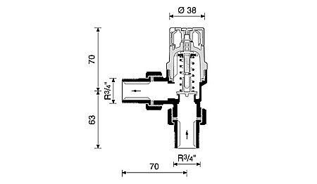 VENTIL DE REGLARE A PRESIUNII DIFERENTIALE CU OLANDEZI DU145-3/4A HONEYWELL [1]