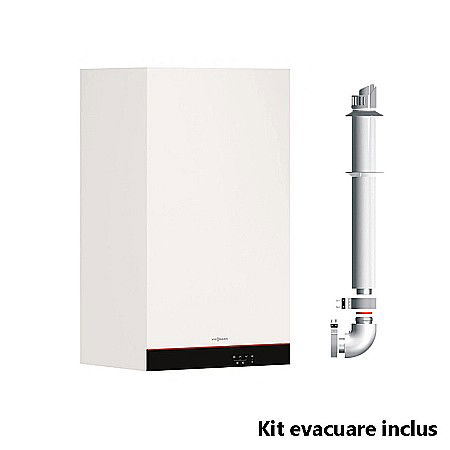 Centrale termice gaz - CENTRALA TERMICA PE GAZ IN CONDENSATIE VIESSMANN VITODENS 050-W 25KW WIFI KIT EVACUARE INCLUS
