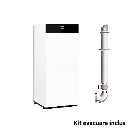 Centrale termice gaz - CENTRALA TERMICA PE GAZ IN CONDENSATIE VIESSMANN VITODENS 111-F 32KW CU BOILER INCORPORAT 100L WIFI KIT EVACUARE INCLUS
