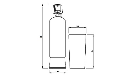 Statie tratare apa MIX 50 Simplex Q=1,8 MC/H cu by-bass AQUA09100050018 Aquapur Valhoh Valrom [6]