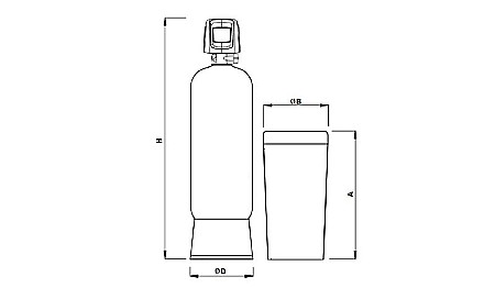 Statie tratare apa mix 37 Simplex Vana Fleck Q=1,4 MC/H cu by-bass AQUA09200037014 Aquapur Valhoh Valrom [5]