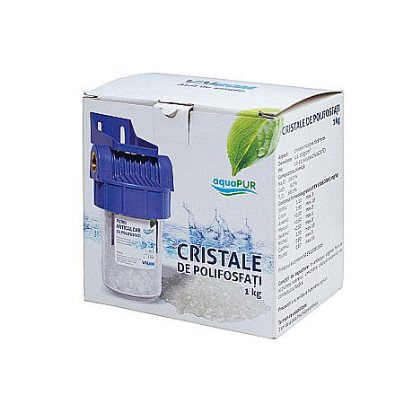 Carcase Filtre apa - Cristale polifosfati 1kg pentru filtre anticalcar Aquapur Valhoh Valrom