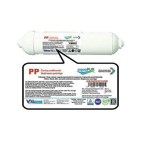 Cartus sedimente PP dozator apa H3HNC Aquapur Valhoh Valrom AQUA08810111005 [2]