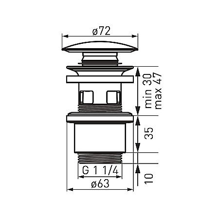 VENTIL LAVOAR CLICK CLACK CU PREAPLIN DOP CERAMIC ALB S288PPC FERRO [1]