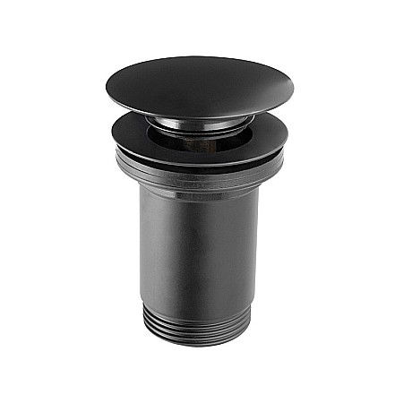 Accesorii chiuvete si lavoare - VENTIL LAVOAR CLICK CLACK CU PREAPLIN ROTONDO NEGRU S285-BL-B FERRO