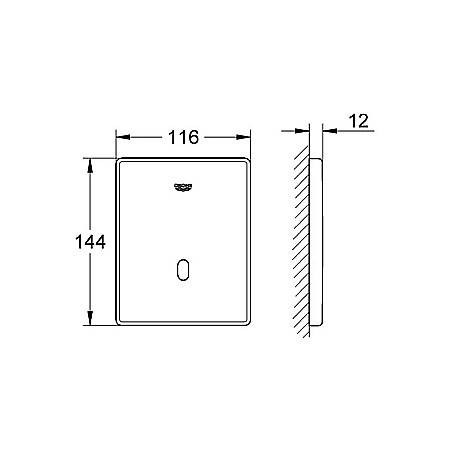 CLAPETA ACTIONARE ELECTRONICA GROHE TECTRON SKATE PENTRU PISOAR FINISAJ CROM MAT 37321SD1 [1]