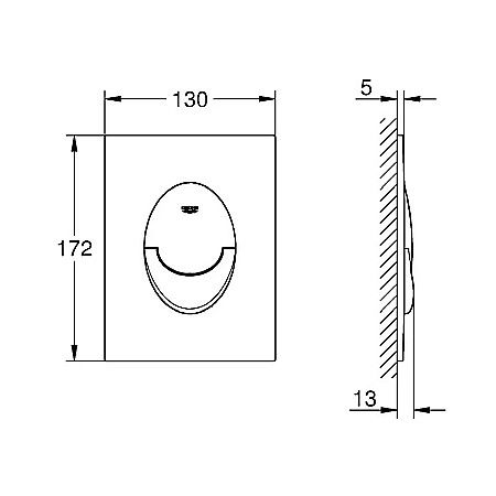 CLAPETA ACTIONARE GROHE SKATE AIR CROM LUCIOS 37965000 [1]