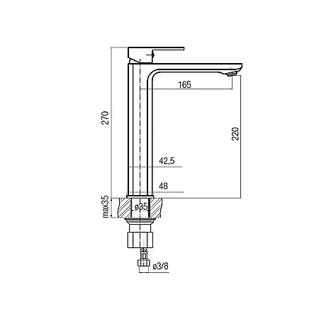 BATERIE LAVOAR STATIVA MONOCOMANDA AURIU LUCIOS LOFT VALVEX 2455830 [1]