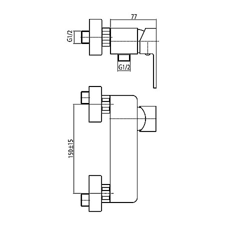 BATERIE DUS NEGRU MAT LOFT VALVEX 2455930 [1]